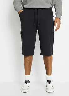 Lange sweat bermuda met cargozakken, regular fit, bonprix