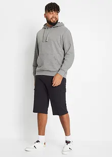 Lange sweat bermuda met cargozakken, regular fit, bonprix