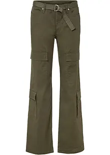 Cargo broek met riem, bonprix