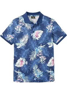 Jersey poloshirt met Hawaï-print, korte mouw, bonprix