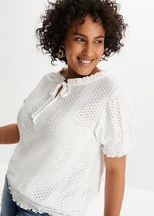 Shirt met broderie anglaise, BODYFLIRT