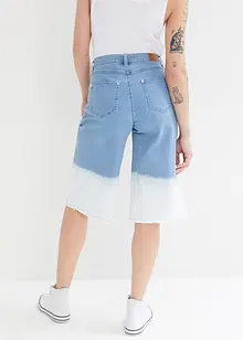 Wide leg jeans bermuda met dip dye, mid waist, John Baner JEANSWEAR