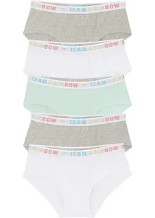 Meisjes hipster met zacht katoen (set van 5), bonprix
