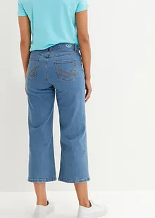 Wide leg jeans mid waist, cropped, bonprix