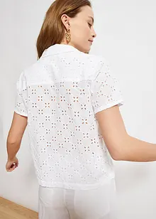 Blouse met broderie anglaise, bonprix