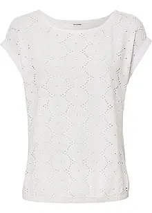 Shirt met broderie anglaise, bonprix