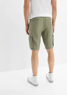 Cargo bermuda van linnen, loose fit, bonprix