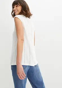 Top met broderie anglaise, bonprix