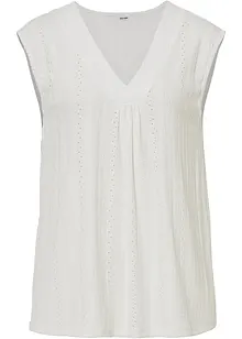 Top met broderie anglaise, bonprix