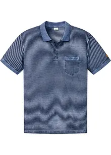 Poloshirt in gewassen look, korte mouw, bonprix