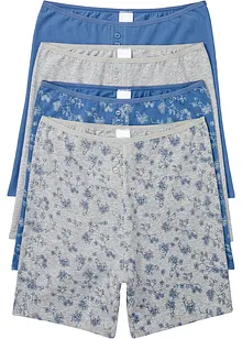 Lange dames boxer met biologisch katoen  (set van 4), bonprix