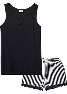 Shortama met fijn kant, bonprix