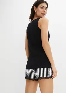 Shortama met fijn kant, bonprix