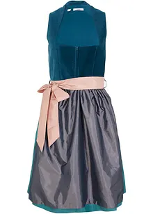 Midi dirndl met fluweel en schort (2-dlg. set), bpc bonprix collection