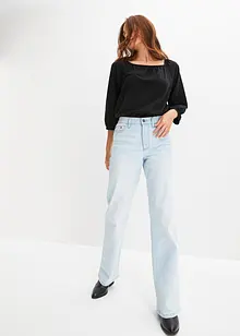 Katoenen shirtblouse met carréhals, halflange mouw, bonprix
