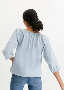 Katoenen shirtblouse met carréhals, halflange mouw, bonprix