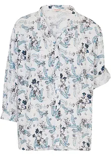 Crinkle blouse met 3/4 mouwen en turn-ups, bonprix