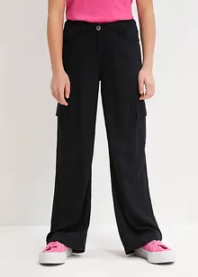 Wijde cargo broek van soepel vallende viscose, bonprix