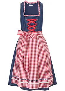 Dirndl in denim look en schort (2-dlg. set), bpc bonprix collection