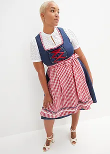 Dirndl in denim look en schort (2-dlg. set), bonprix