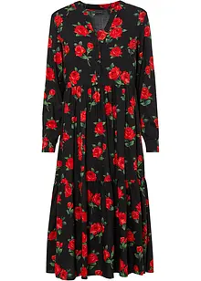 Midi jurk met bloemenprint, bonprix