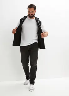 Sweatvest met capuchon in een zachte katoenmix, bonprix