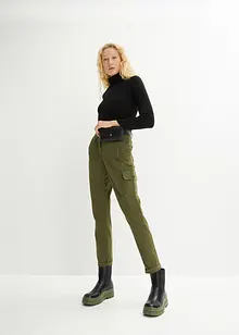 Twill cargo broek, bonprix