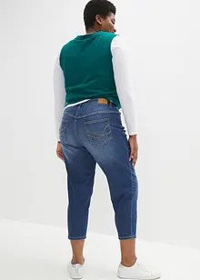 Stretch mom jeans met biologisch katoen, cropped, bonprix