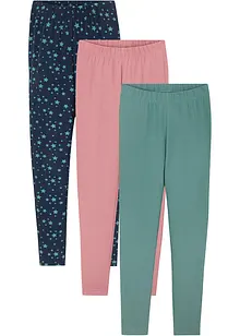 Legging van elastisch biologisch katoen (set van 3), bonprix