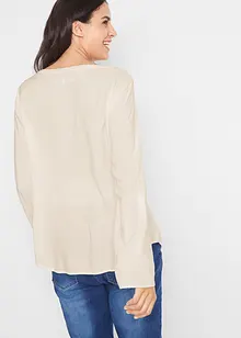 Blouse met V-hals, lange mouw, bonprix