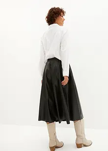 Imitatieleren midi rok, bonprix