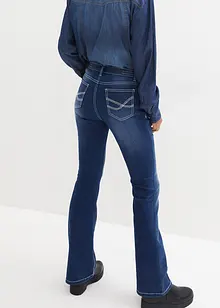 Stretch thermojeans met zachte voering en geruwd oppervlak, bootcut, bonprix