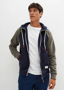 Fleece vest met capuchon, bonprix