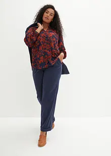 Chiffon blouse met smokwerk, bonprix