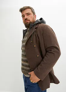 Winter peacoat in layerlook, John Baner JEANSWEAR