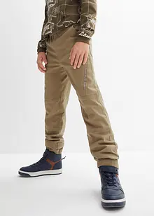 Jongens twill thermo instapbroek, loose fit, bonprix