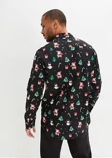 Overhemd van katoen met kerstprint en lange mouwen, bonprix