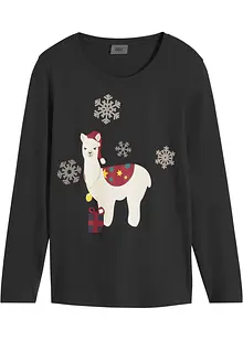 Longsleeve met kerstprint, bonprix