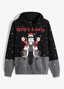 Hoodie met kerstprint van biologisch katoen, bonprix