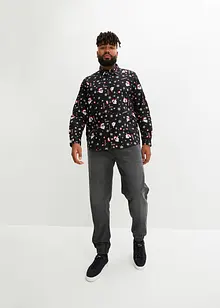 Overhemd met een kerstprint en lange mouwen, slim fit, bonprix