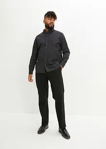 Overhemd van puur katoen met lange mouwen, slim fit, bonprix