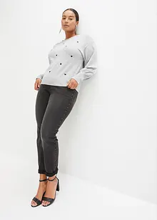 Trui met geborduurde harten, bonprix