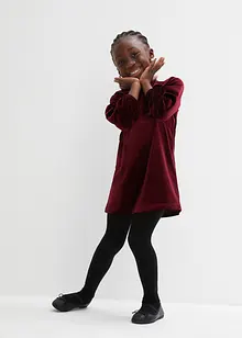 Fluwelen jurk met volants, bonprix