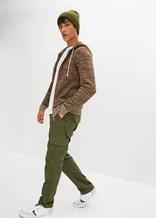 Gemêleerd vest met capuchon en katoen, bonprix