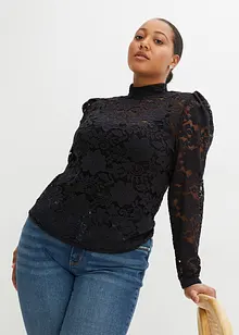 Aansluitend longsleeve met kant, bonprix