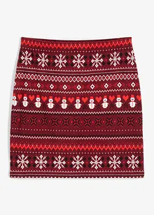 Minirok met Noors patroon van een katoen-elastan-mix, bonprix