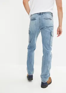 Loose fit cargo jeans met gerecycled katoen, straight, John Baner JEANSWEAR