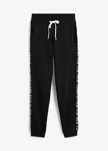 Sweatpants met tapes en statement print, bonprix