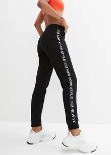 Sweatpants met tapes en statement print, bonprix