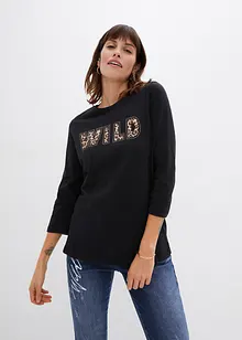 Longsleeve met studs en print, bonprix